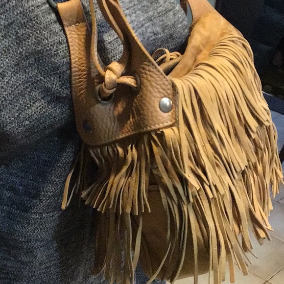 Vintage HOGAN SUEDE FRINGE-TRIMMED BAG - Picture 6 of 13